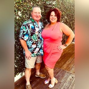 Venus 2X one shoulder coral dress